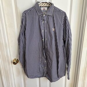 Thomas Dean | University of Washington | Men's Navy Checkered Shirt | Size XXL